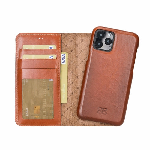 Detachable Fully Covering Leather Wallet Case For Apple iPhone 11