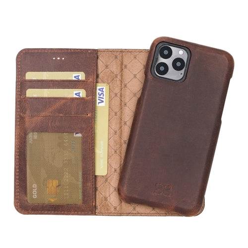 Detachable Fully Covering Leather Wallet Case For Apple iPhone 11