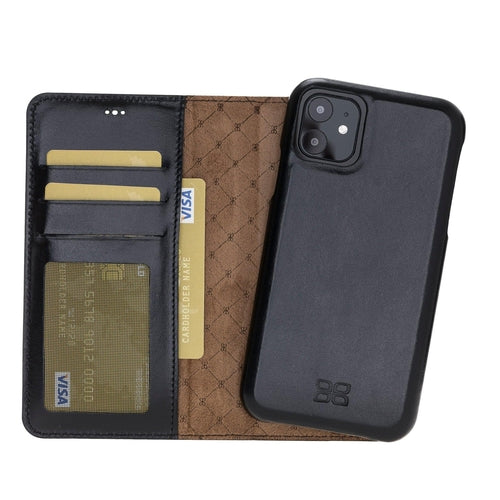 Detachable Fully Covering Leather Wallet Case For Apple iPhone 11