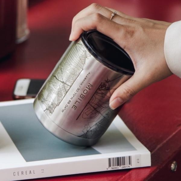 Mobile - Alabama Map Insulated Cup