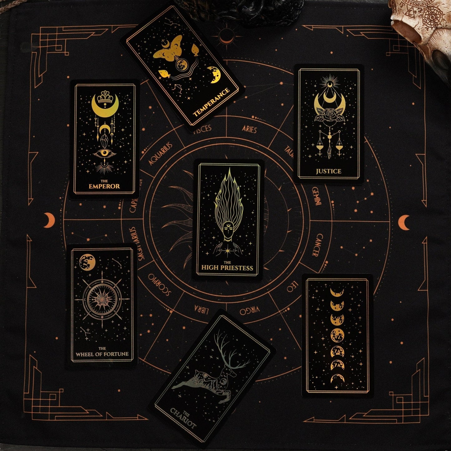 Moonlight Tarot Cards Gold Rainbow Foil