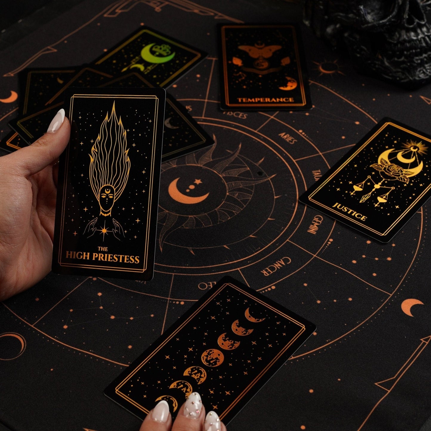 Moonlight Tarot Cards Gold Rainbow Foil