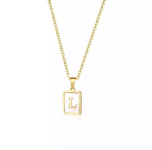 Mother of Pearl Initial Cards