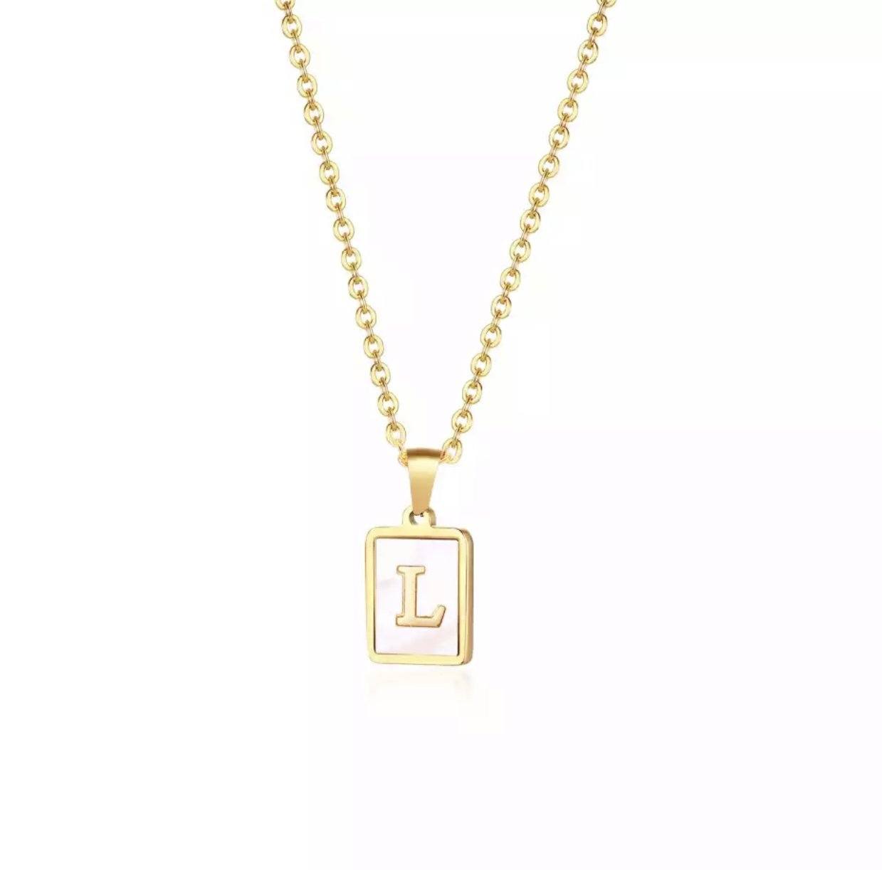 Mother of Pearl Initial Cards