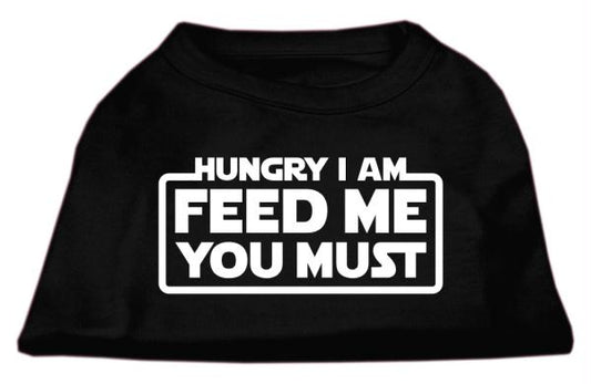 Mirage Pet Products 51-120 XXLBK Hungry I am Screen Print Shirt Black