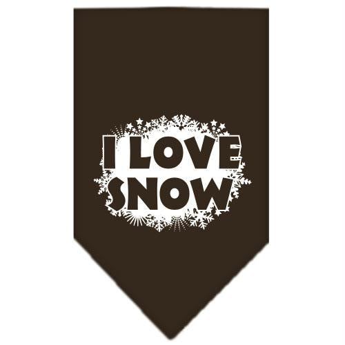 Mirage Pet Products 66-25-13 SMCO I Love Snow Screen Print Bandana Coc