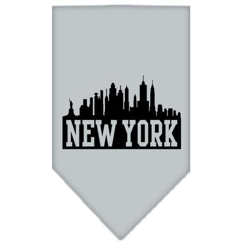 Mirage Pet Products 66-75 SMGY New York Skyline Screen Print Bandana G