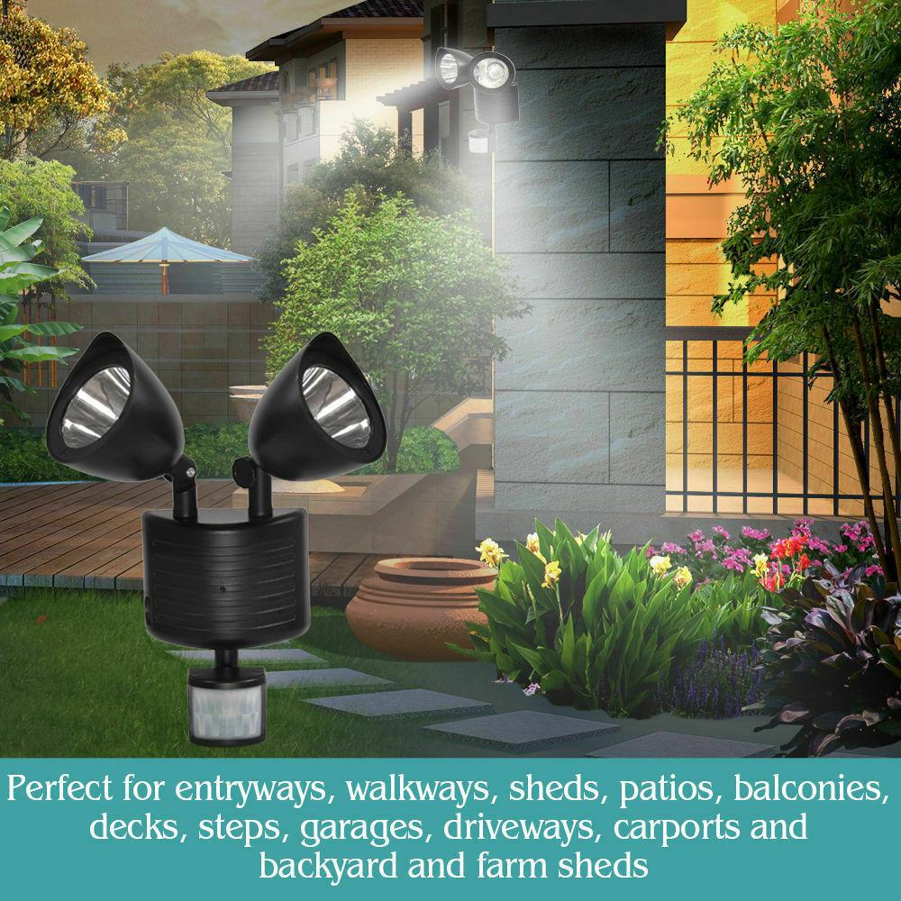 22 LED Solar Powered Dual Light Flood Lamp Security PIR Motion Sensor