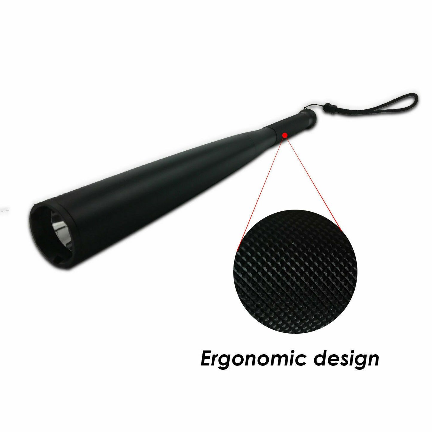 49cm Baseball Bat LED Flashlight Bright Baton Torch Emergency Security