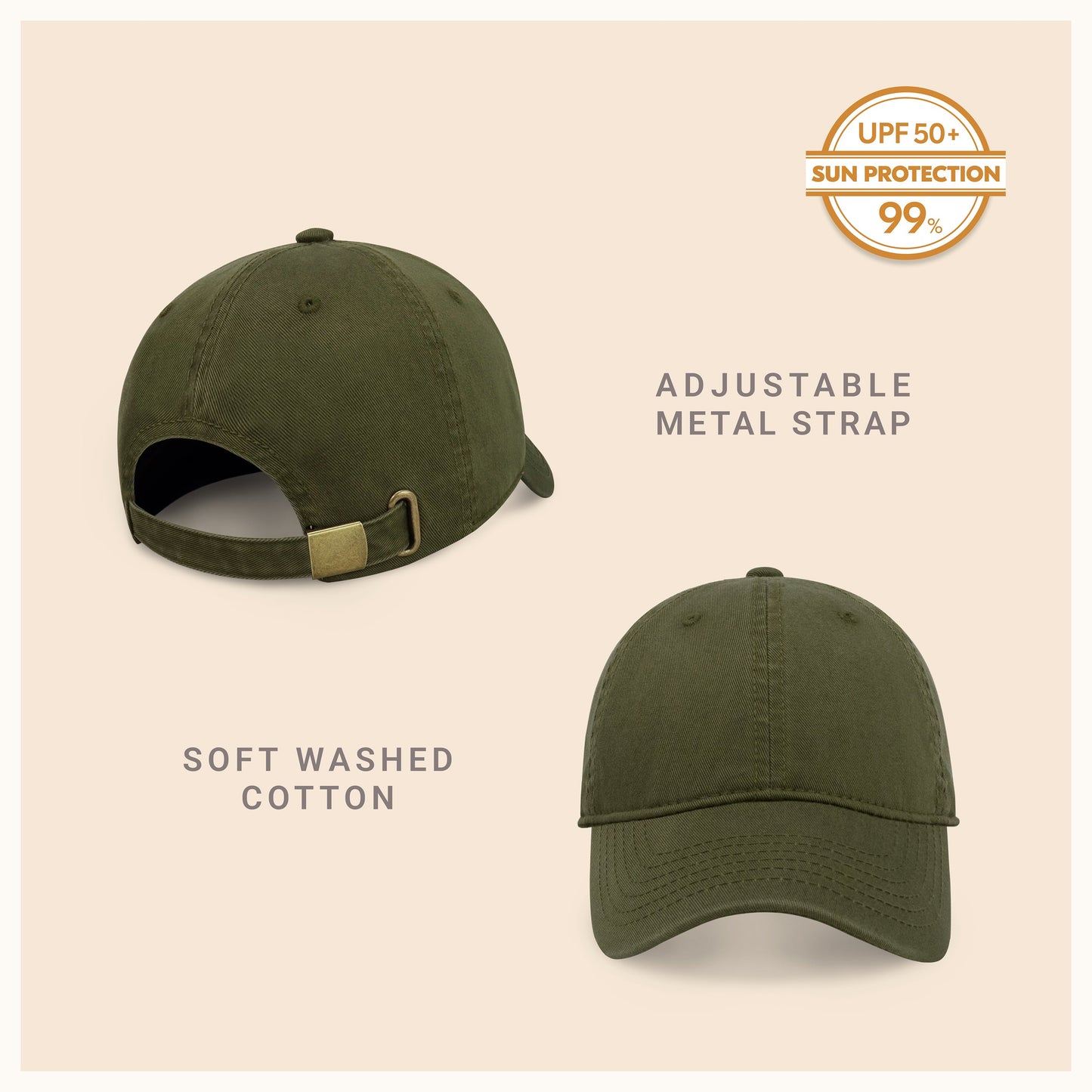 Classic Everyday Baseball Cap - Adjustable Cotton Dad Hat