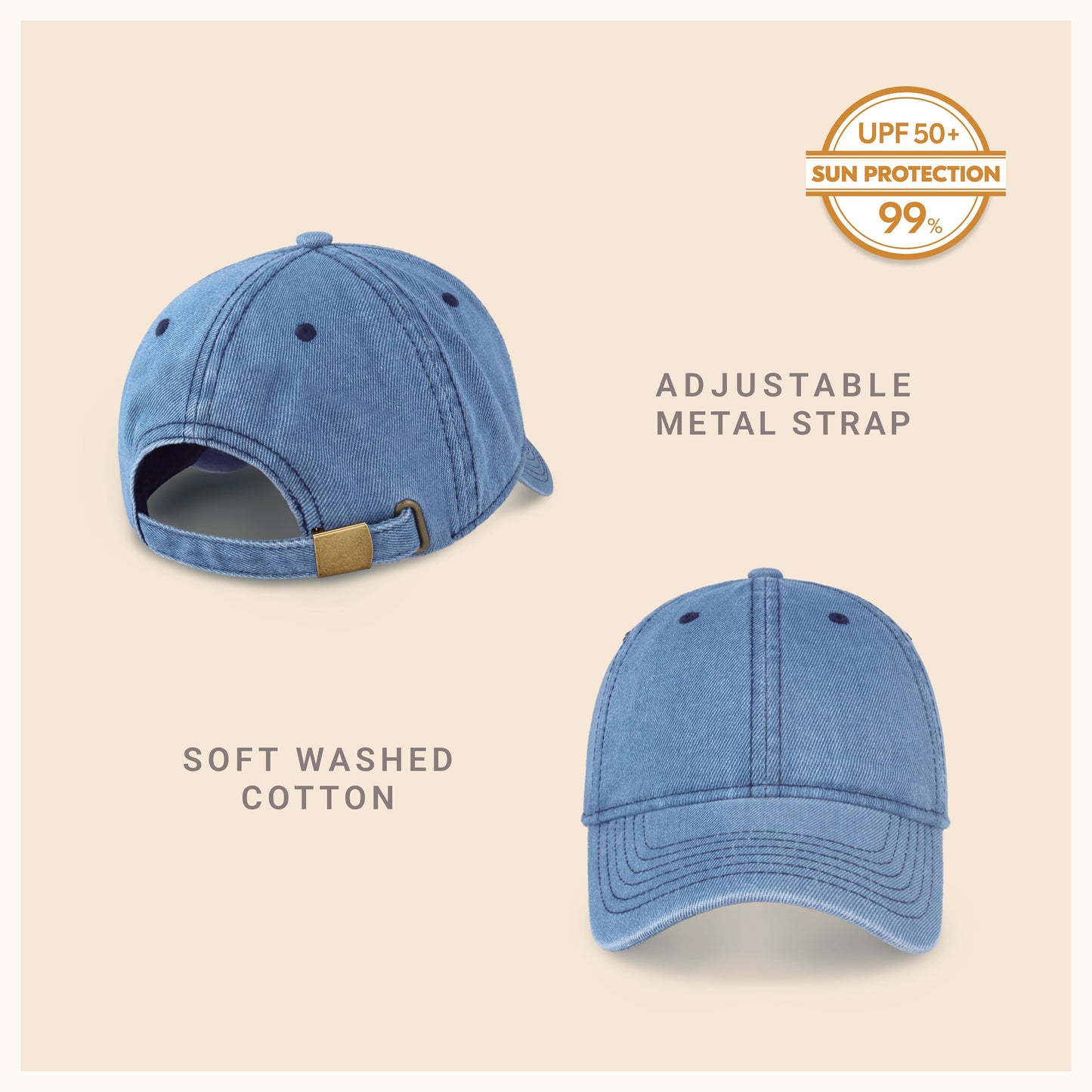 Classic Everyday Baseball Cap - Adjustable Cotton Dad Hat