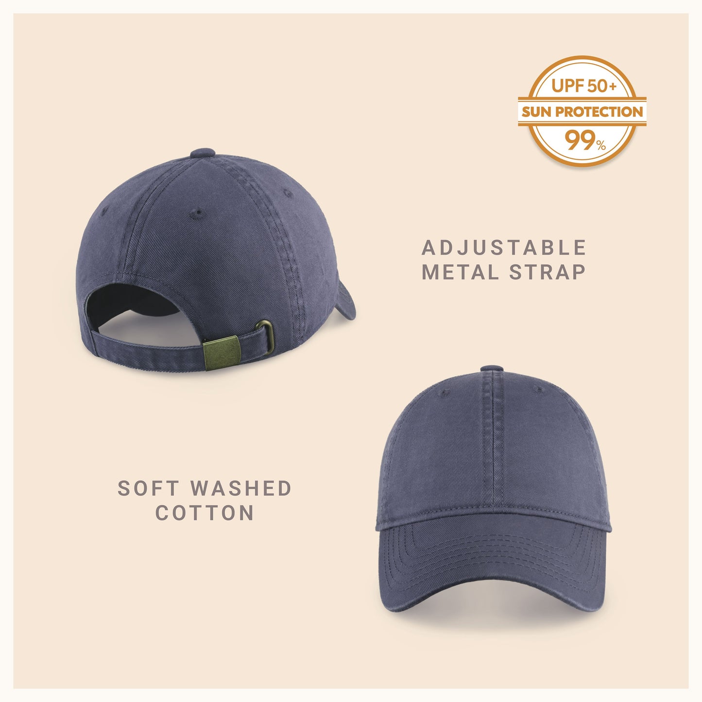 Classic Everyday Baseball Cap - Adjustable Cotton Dad Hat
