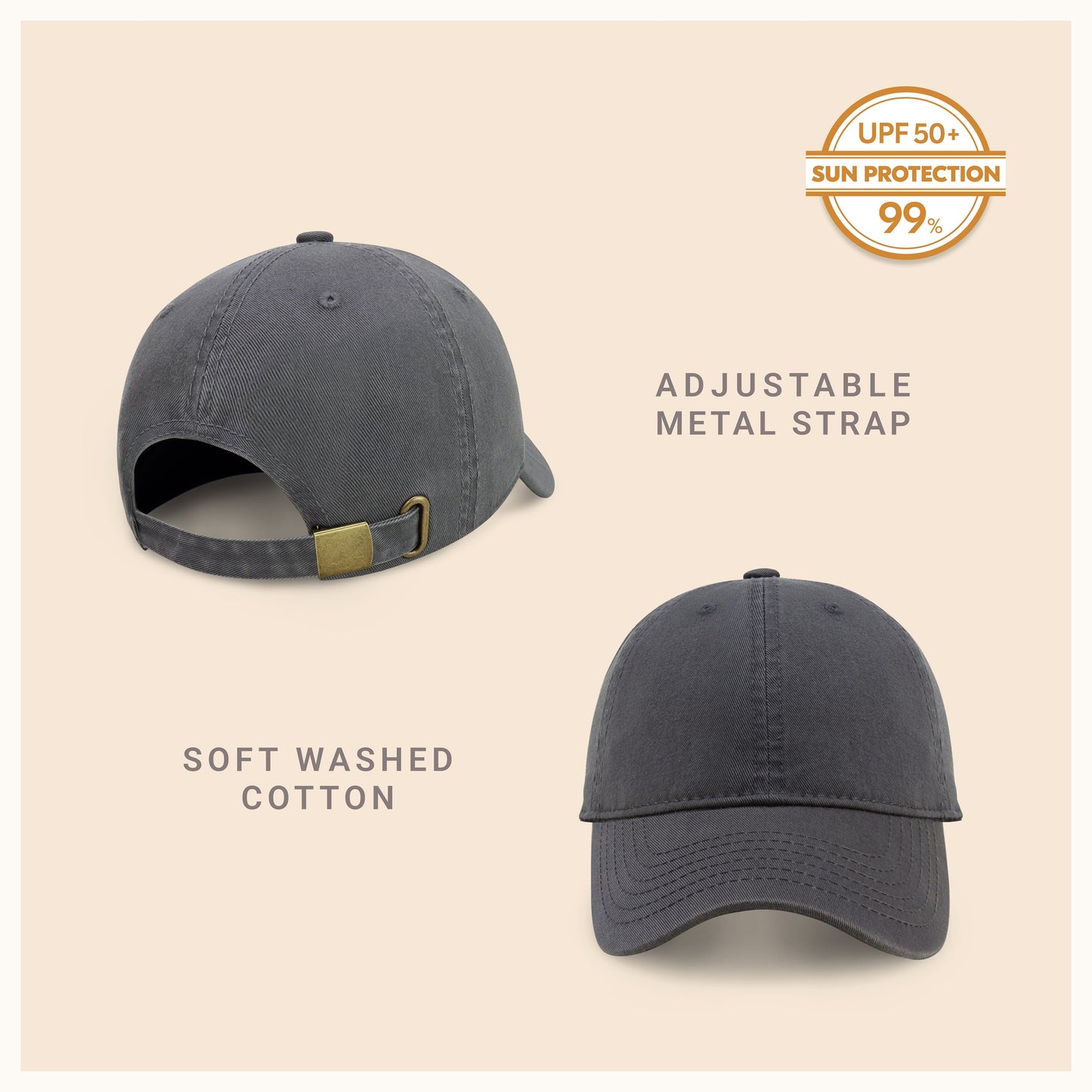Classic Everyday Baseball Cap - Adjustable Cotton Dad Hat