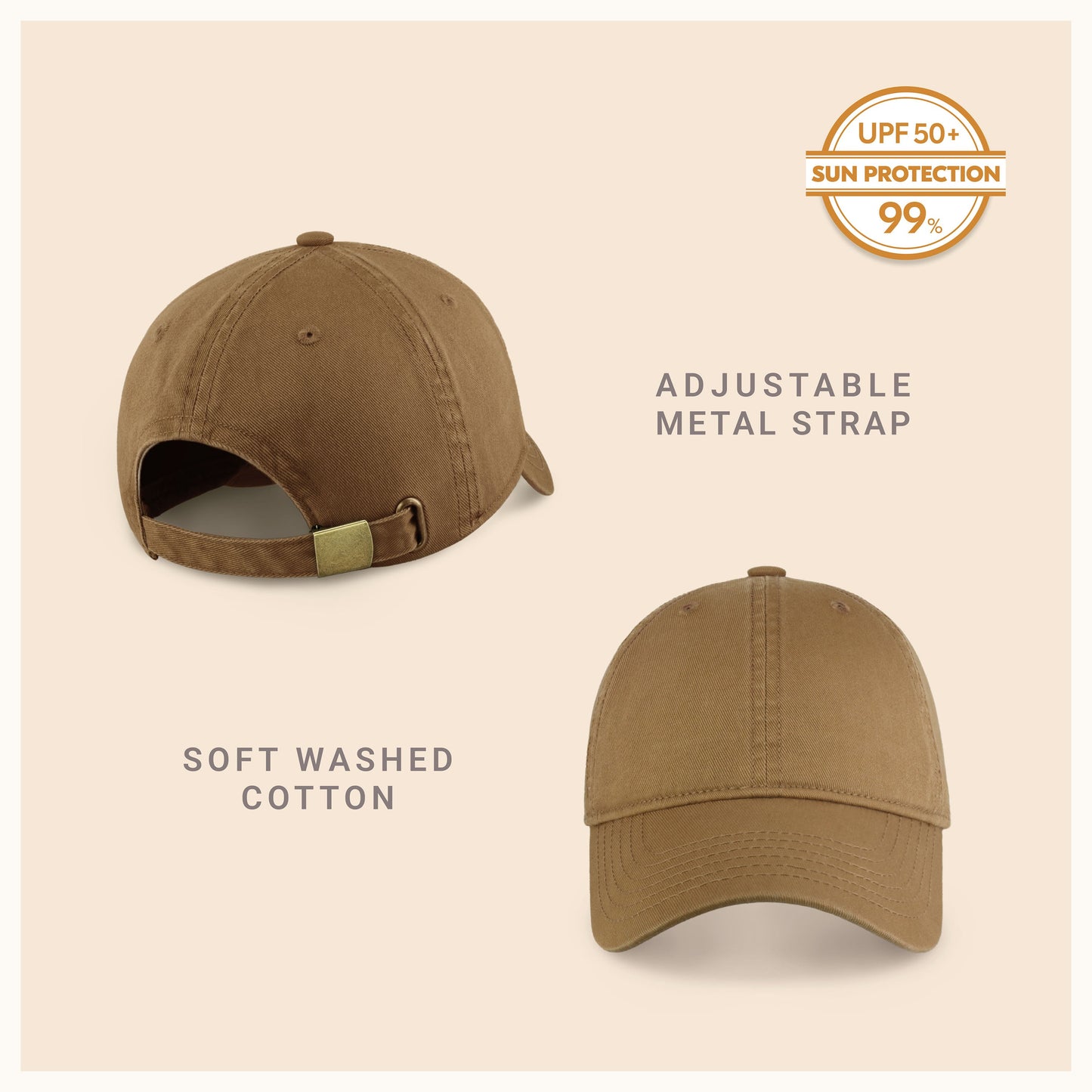 Classic Everyday Baseball Cap - Adjustable Cotton Dad Hat