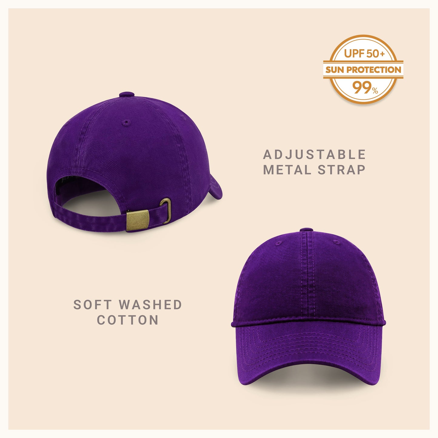 Classic Everyday Baseball Cap - Adjustable Cotton Dad Hat