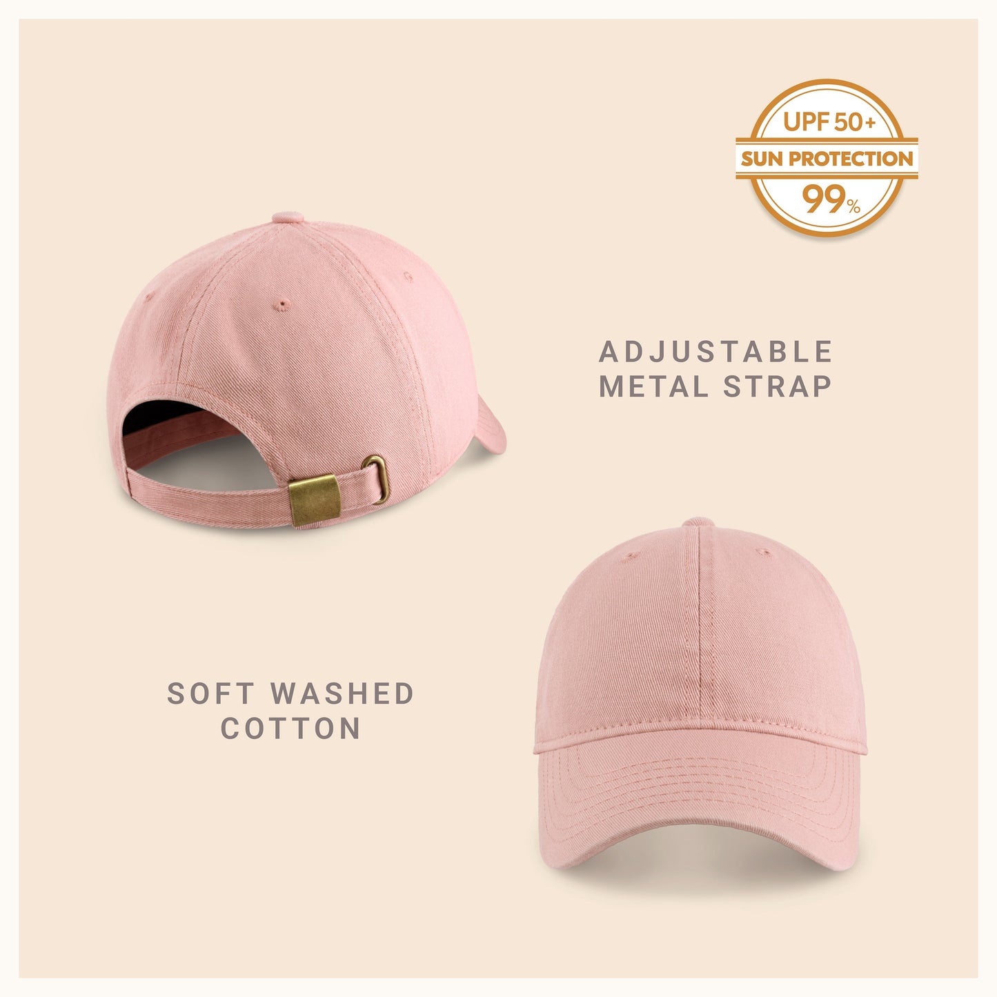 Classic Everyday Baseball Cap - Adjustable Cotton Dad Hat