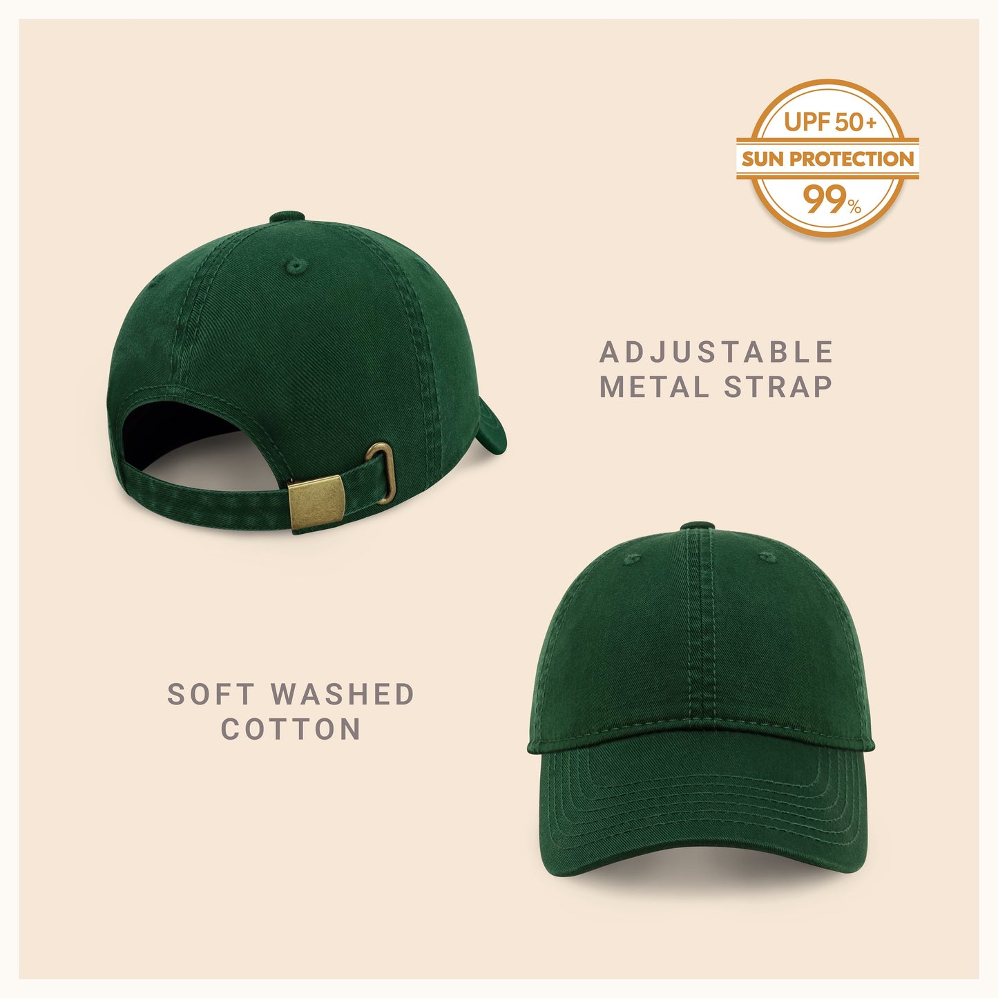 Classic Everyday Baseball Cap - Adjustable Cotton Dad Hat