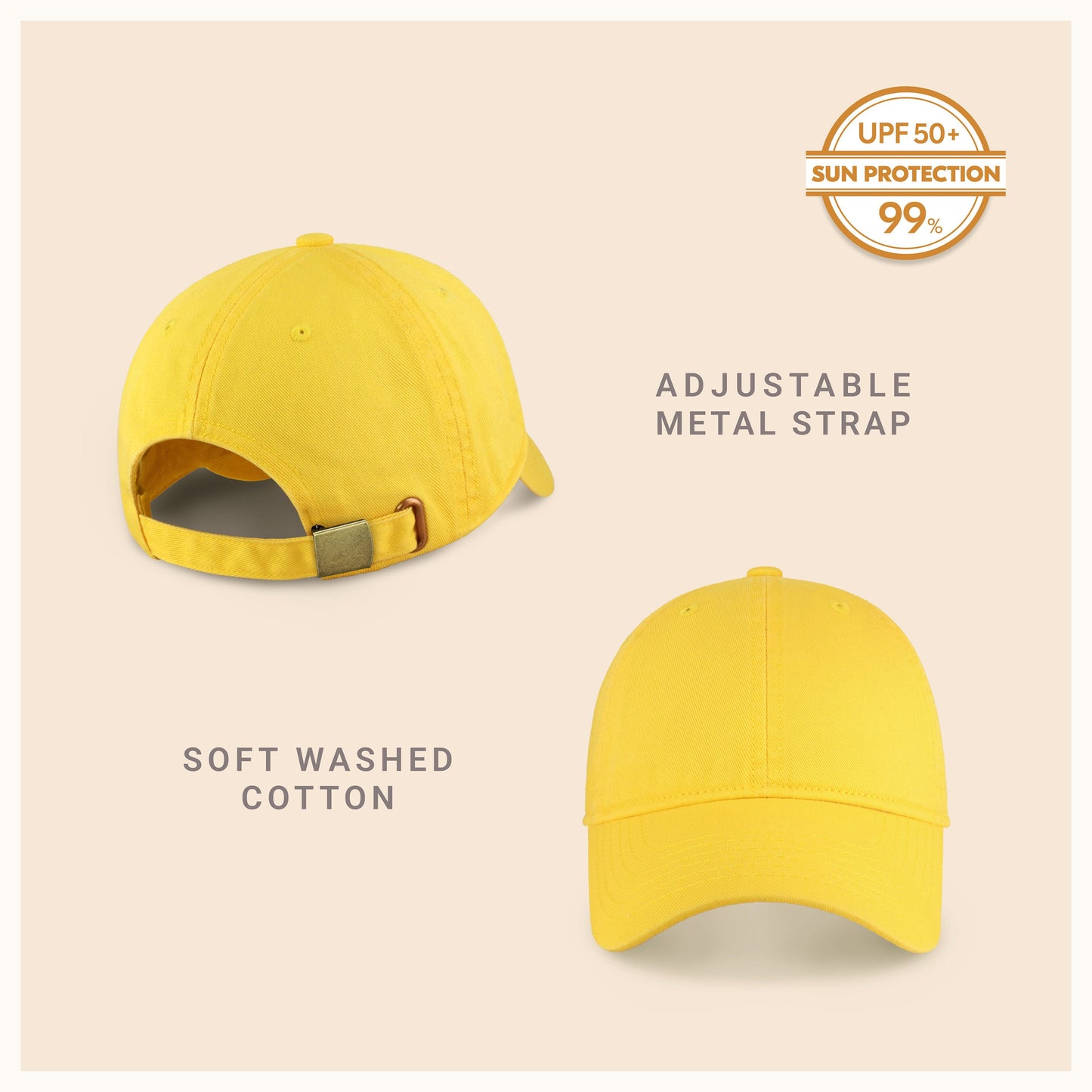 Classic Everyday Baseball Cap - Adjustable Cotton Dad Hat