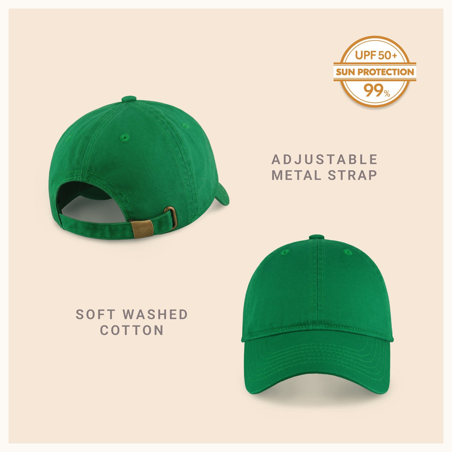 Classic Everyday Baseball Cap - Adjustable Cotton Dad Hat