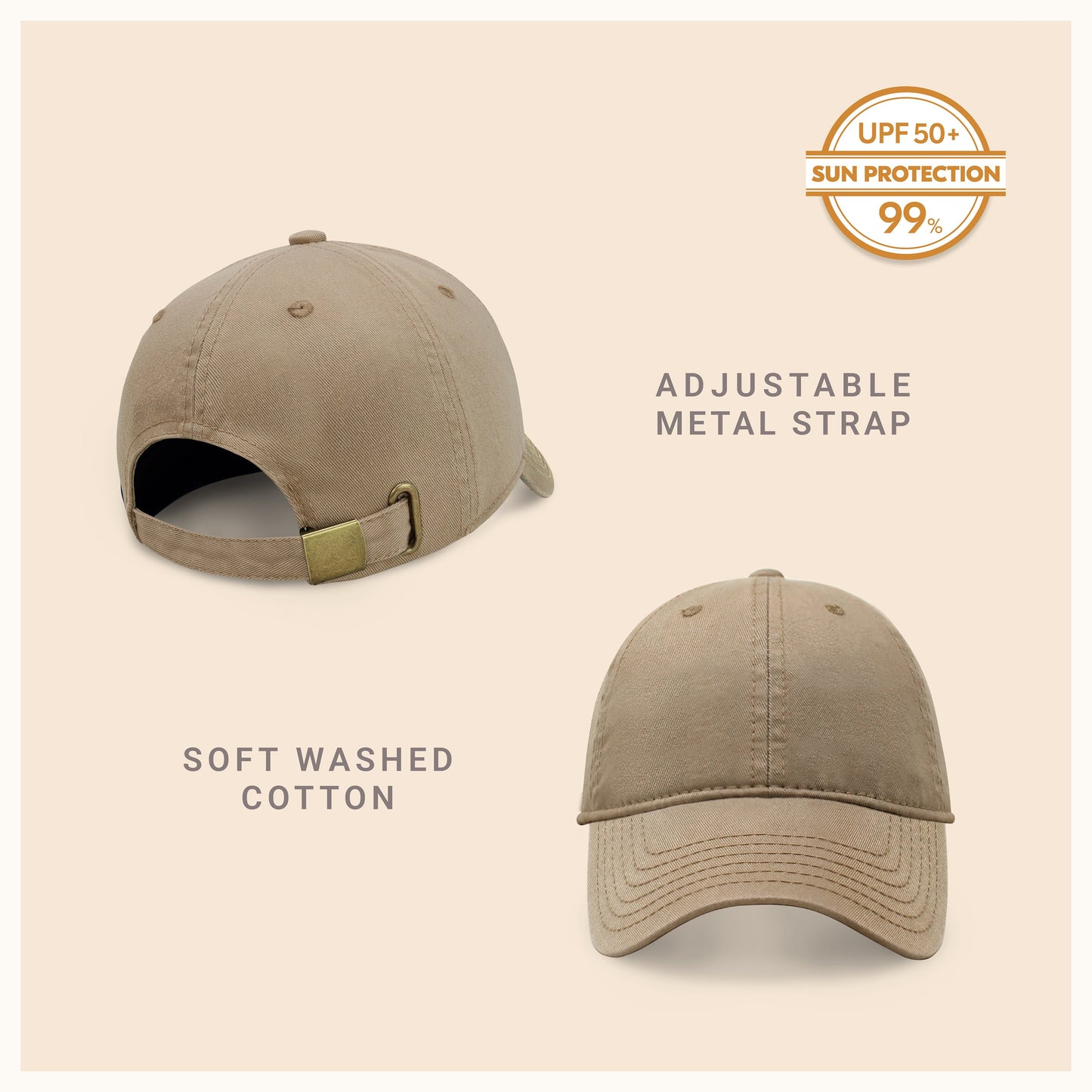 Classic Everyday Baseball Cap - Adjustable Cotton Dad Hat