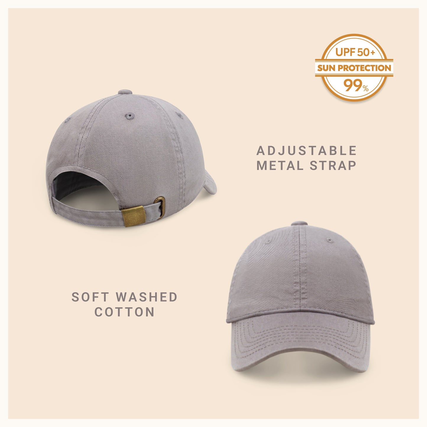 Classic Everyday Baseball Cap - Adjustable Cotton Dad Hat