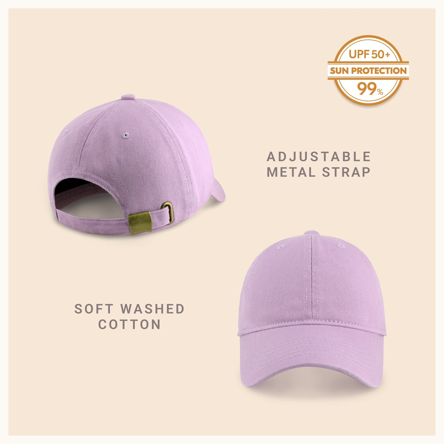 Classic Everyday Baseball Cap - Adjustable Cotton Dad Hat
