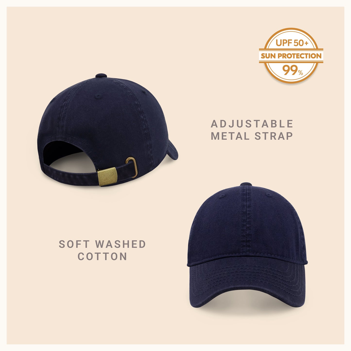 Classic Everyday Baseball Cap - Adjustable Cotton Dad Hat