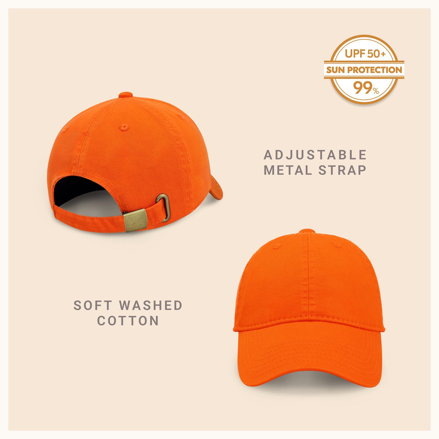 Classic Everyday Baseball Cap - Adjustable Cotton Dad Hat