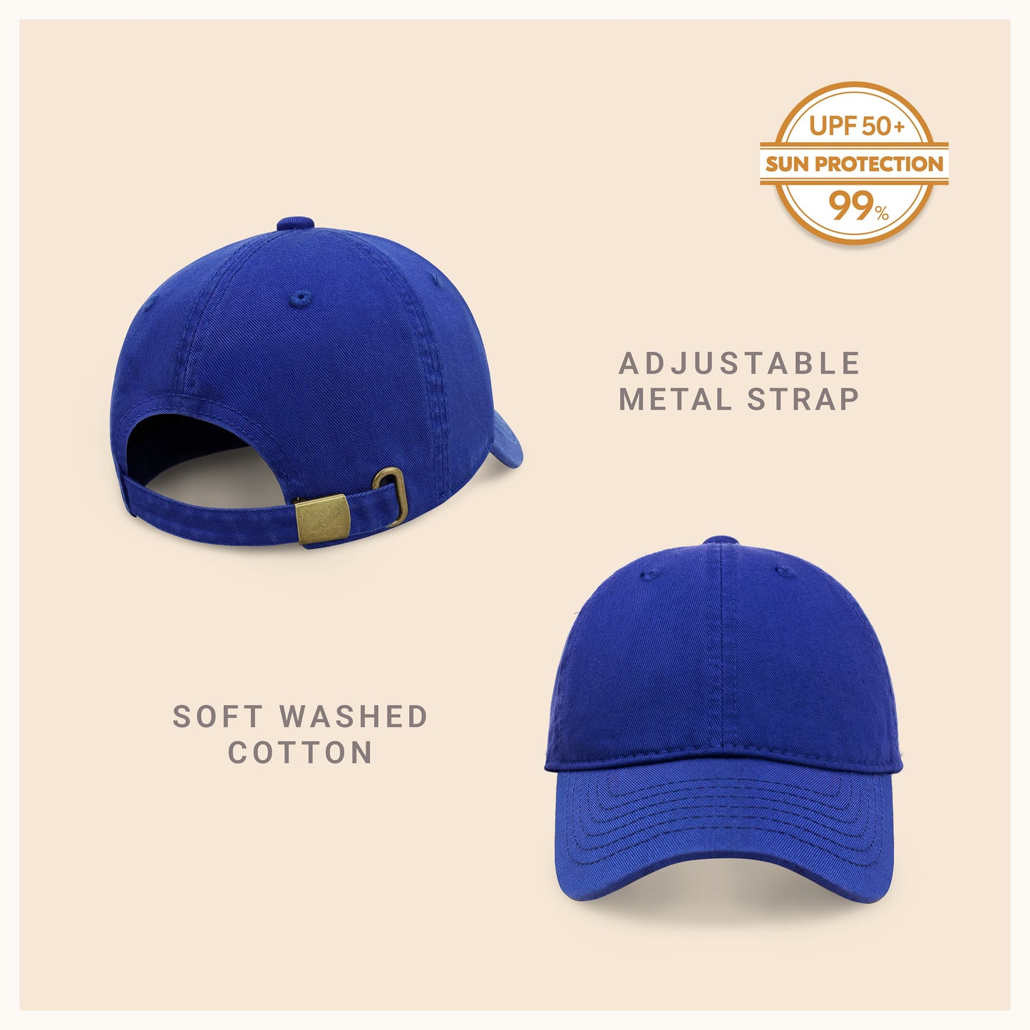 Classic Everyday Baseball Cap - Adjustable Cotton Dad Hat
