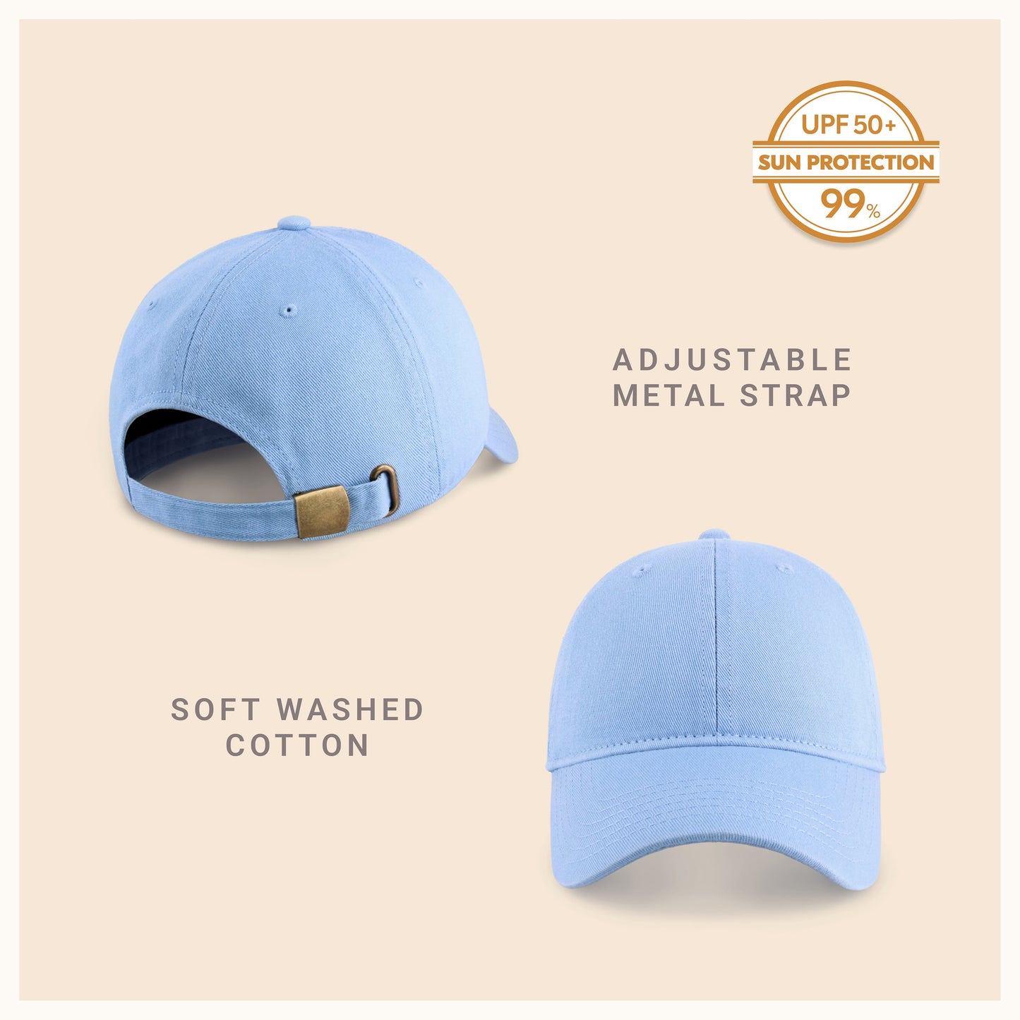 Classic Everyday Baseball Cap - Adjustable Cotton Dad Hat