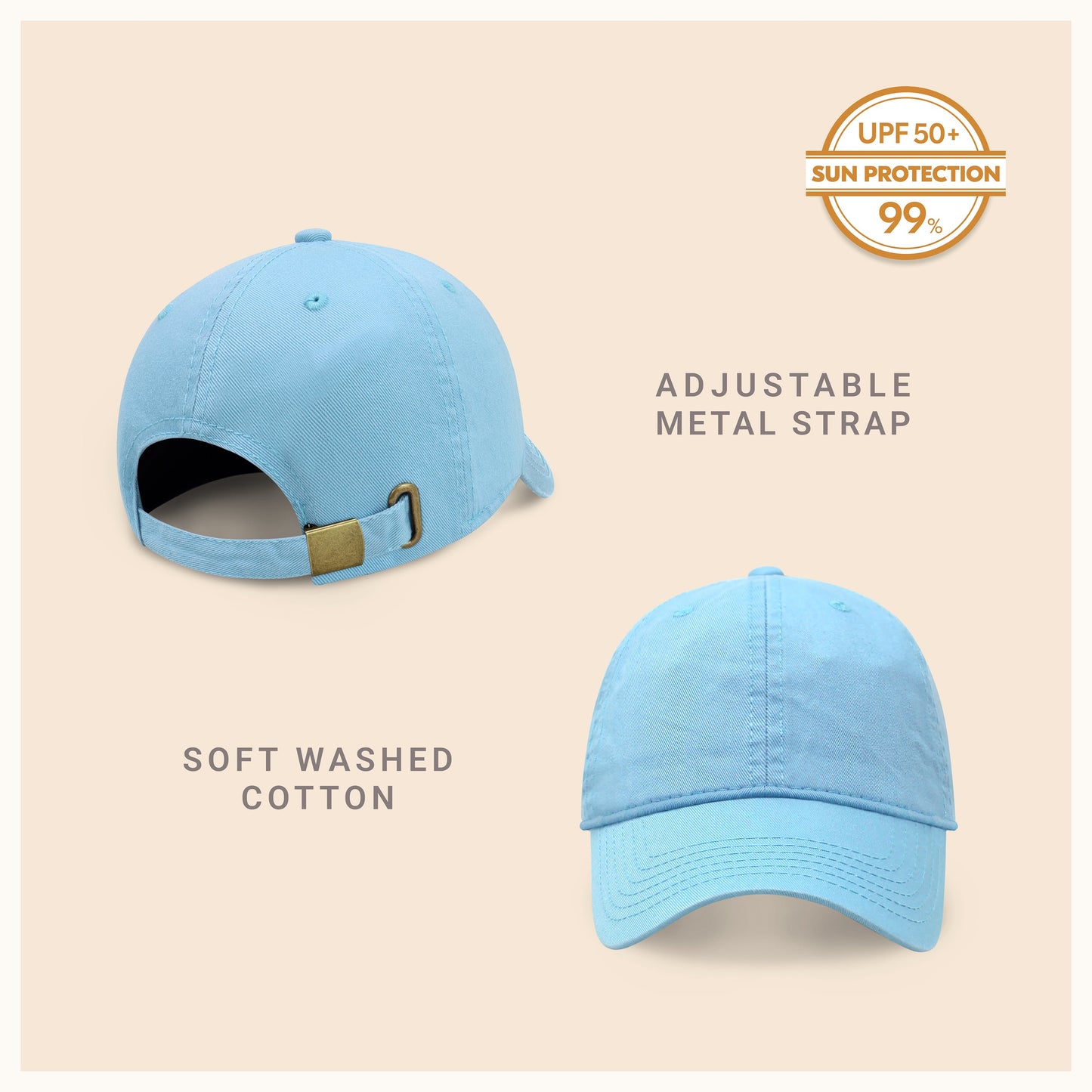 Classic Everyday Baseball Cap - Adjustable Cotton Dad Hat