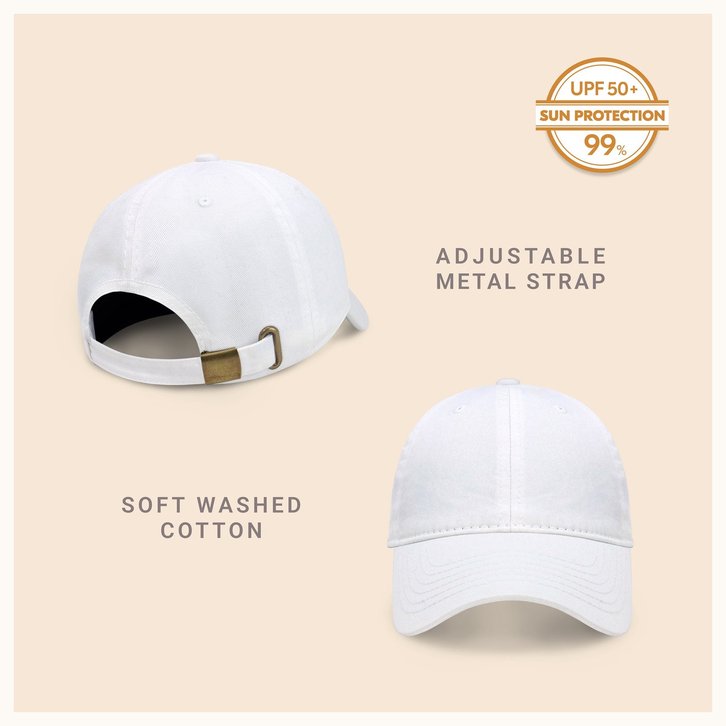 Classic Everyday Baseball Cap - Adjustable Cotton Dad Hat