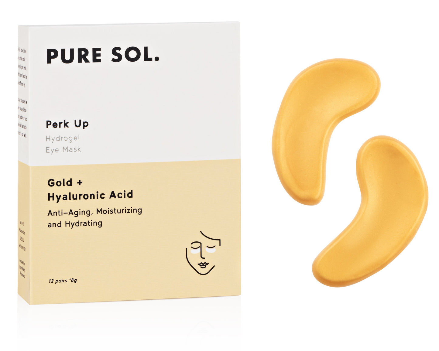 PURE SOL. Beauty Perk Up Gold Collagen Hydrogel Eye Mask