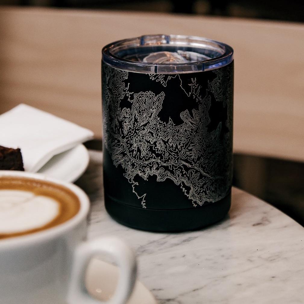 Phenix City - Alabama Map Insulated Cup in Matte Black