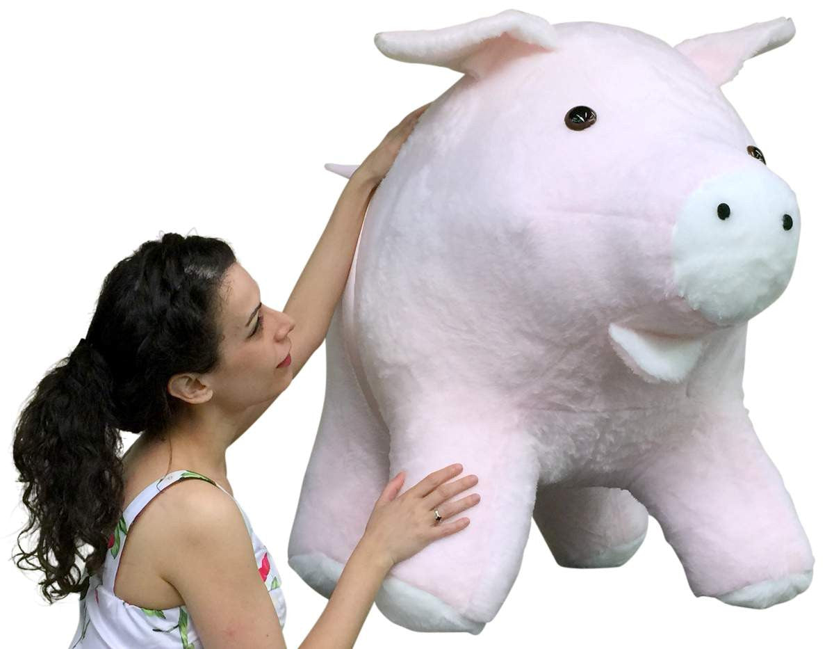 American Made Giant Stuffed Pig 40 Inches Pink Color Soft Made in the