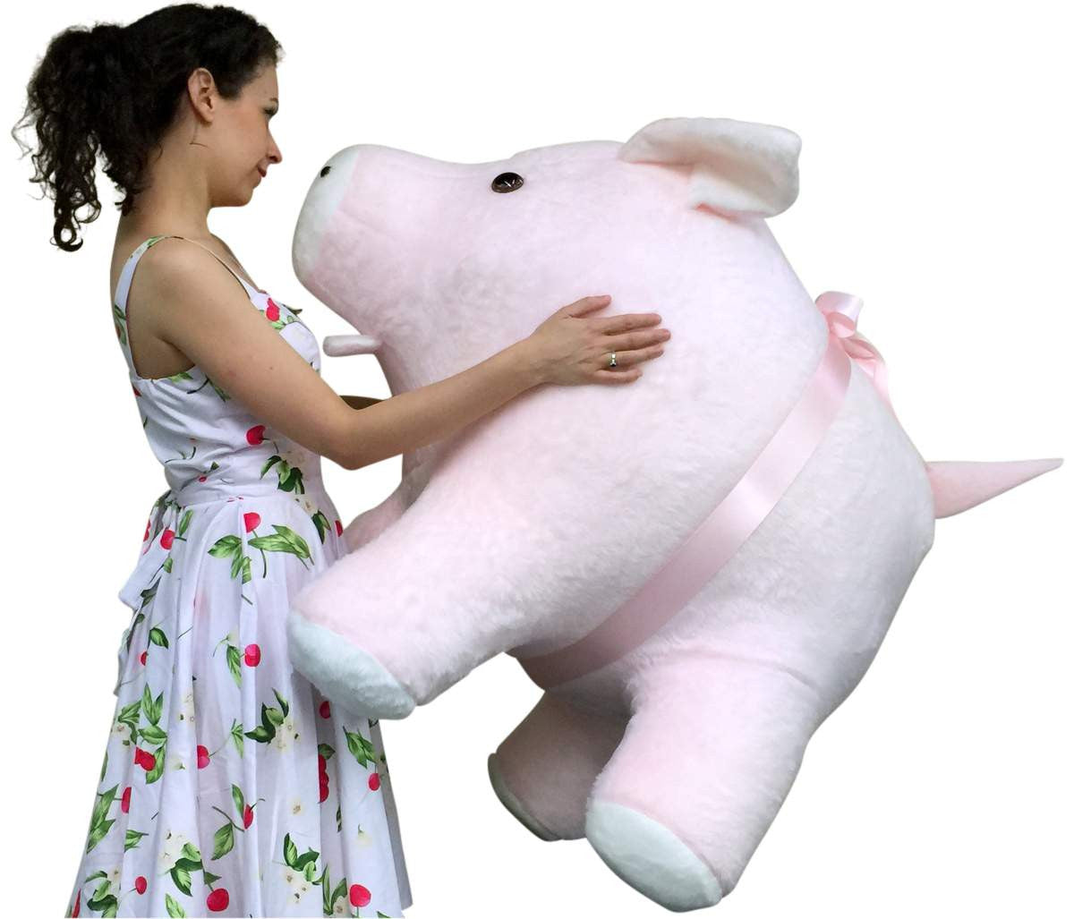 American Made Giant Stuffed Pig 40 Inches Pink Color Soft Made in the