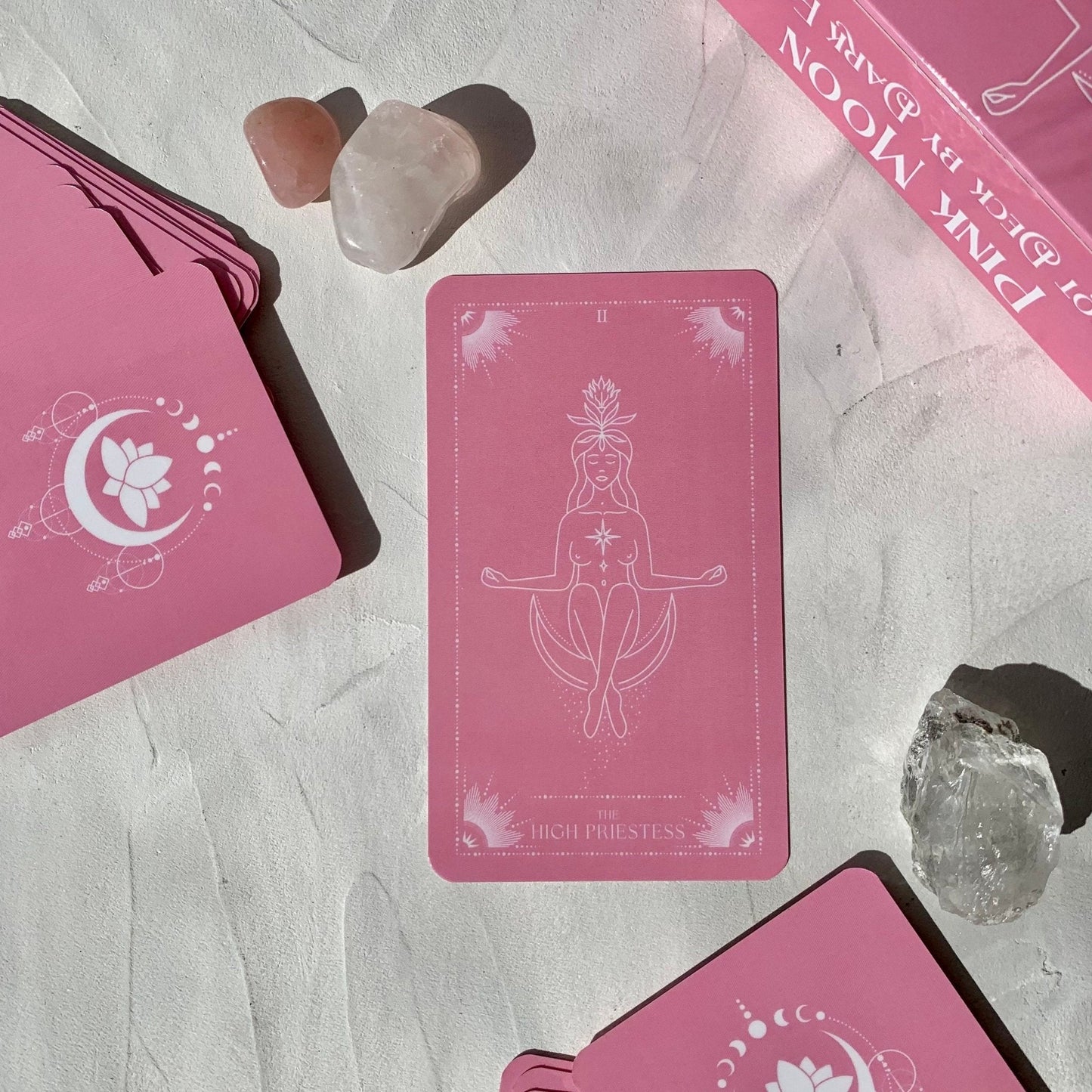 Pink Moon Tarot Cards Plastic lamination
