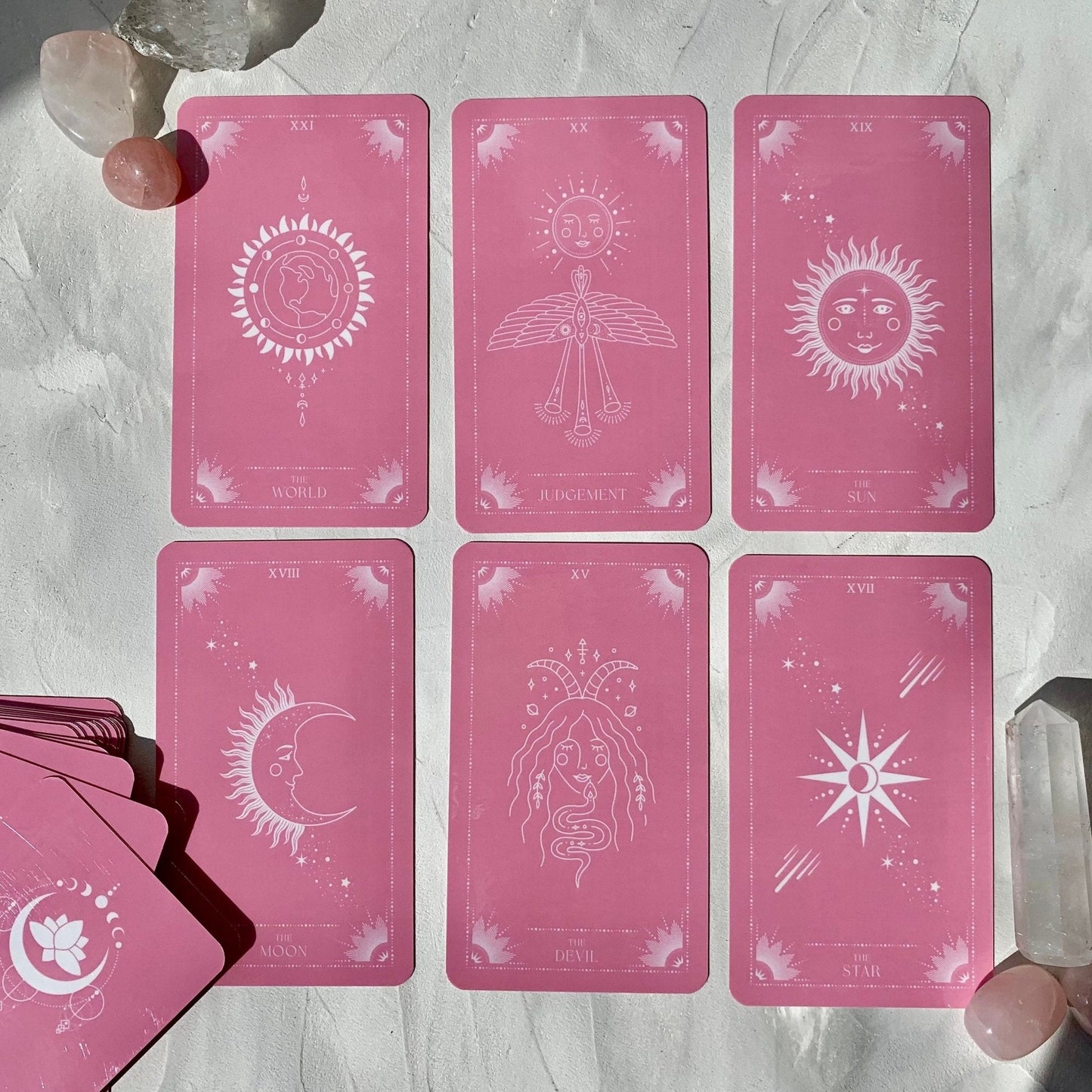 Pink Moon Tarot Cards Plastic lamination