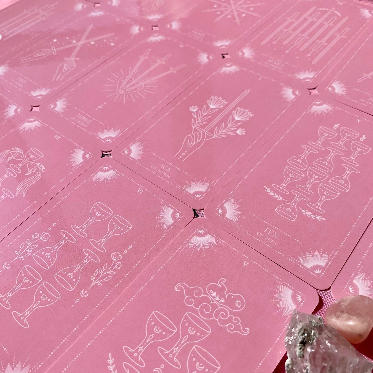 Pink Moon Tarot Cards Plastic lamination
