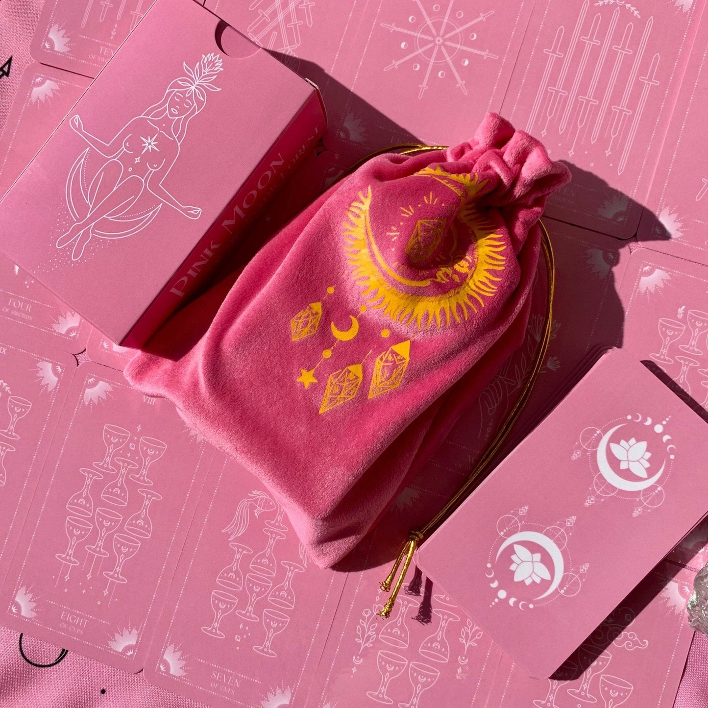 Pink Moon Tarot Cards Plastic lamination