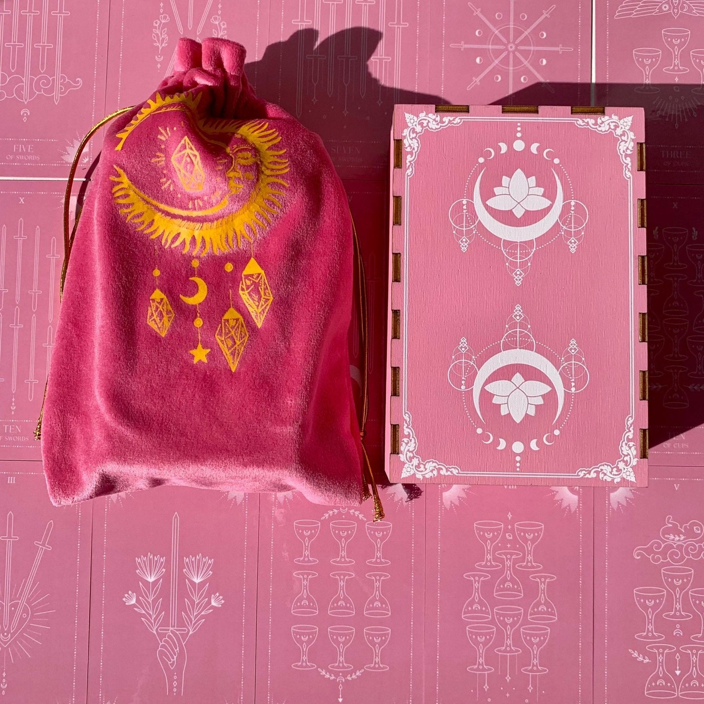 Pink Moon Tarot Cards Plastic lamination