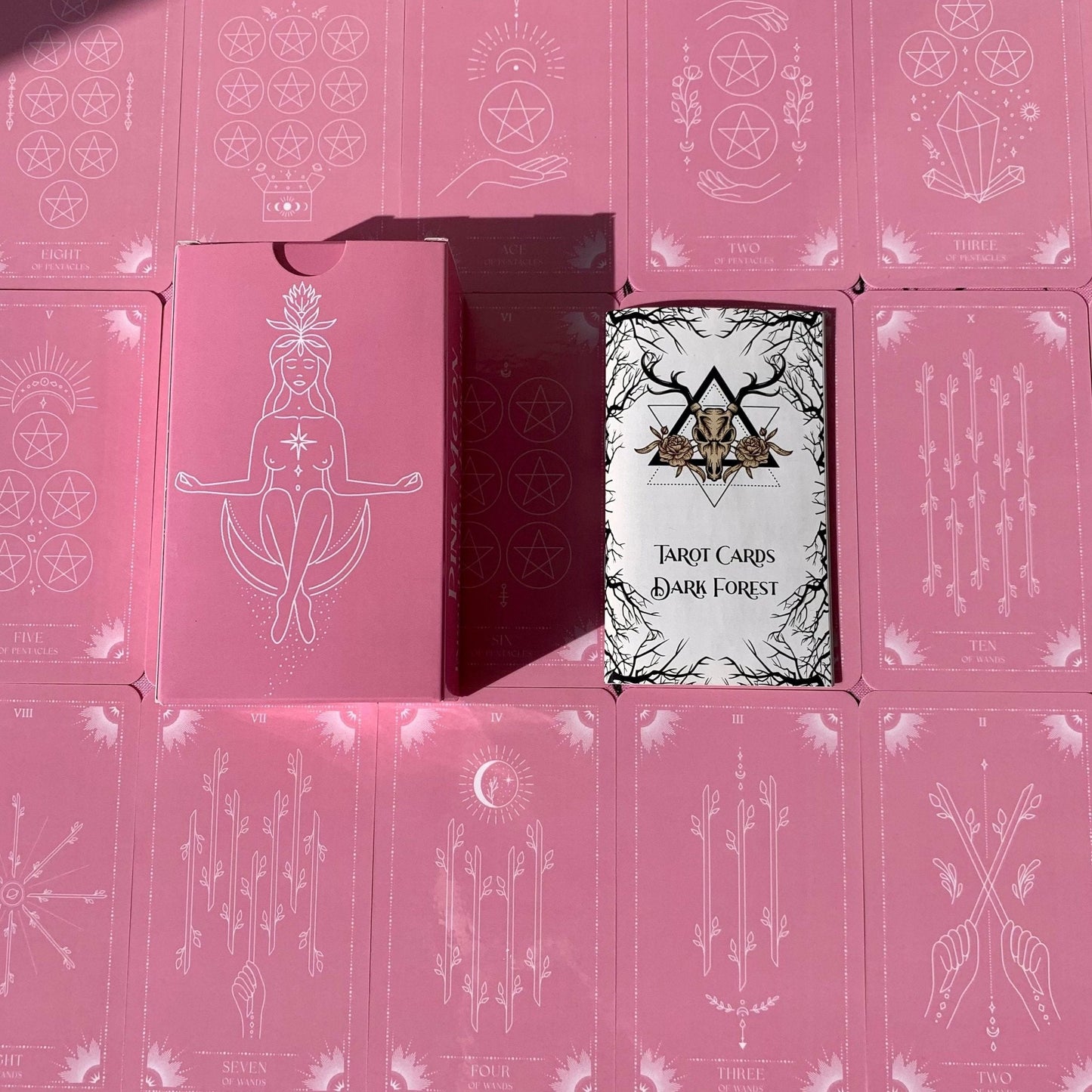 Pink Moon Tarot Cards Plastic lamination