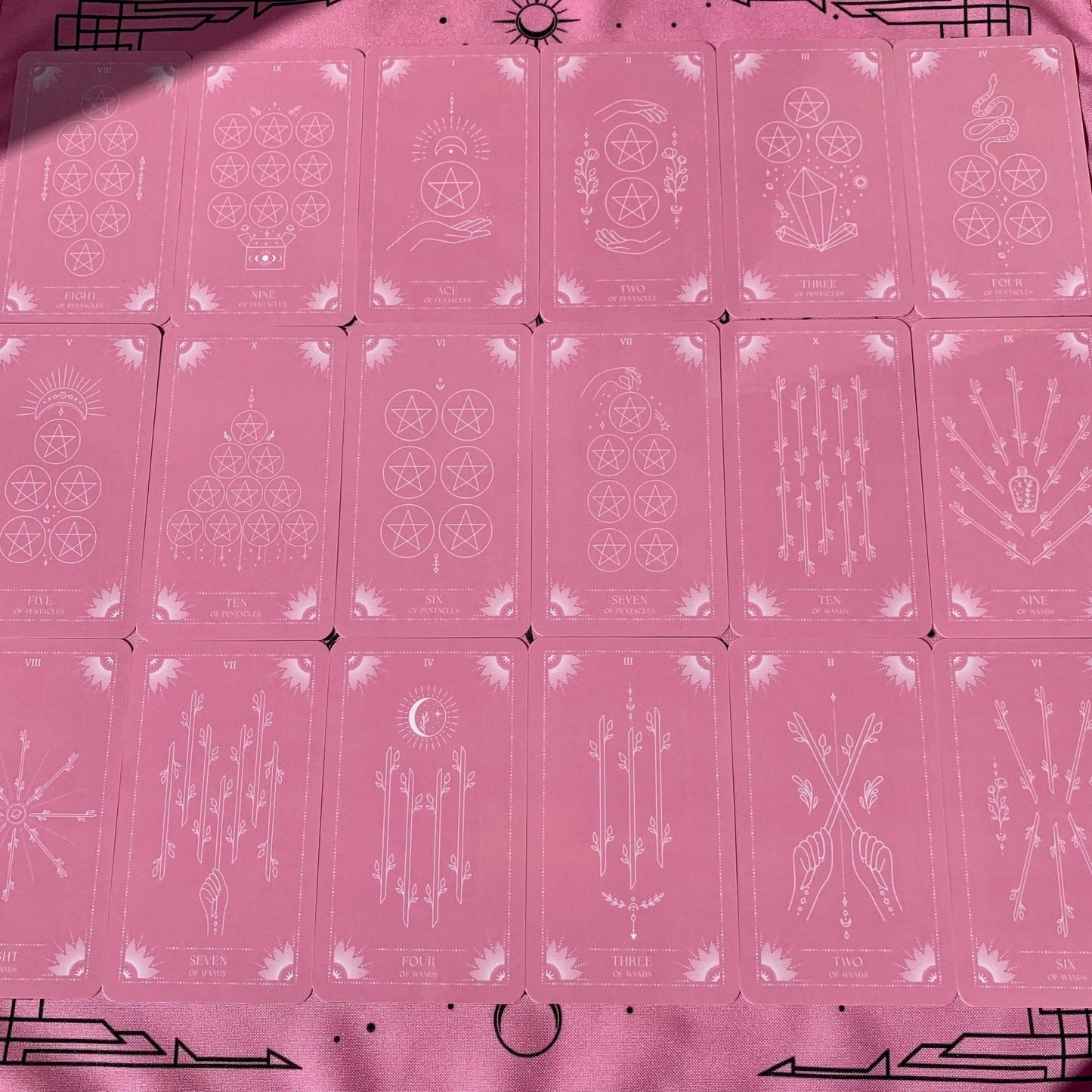 Pink Moon Tarot Cards Plastic lamination