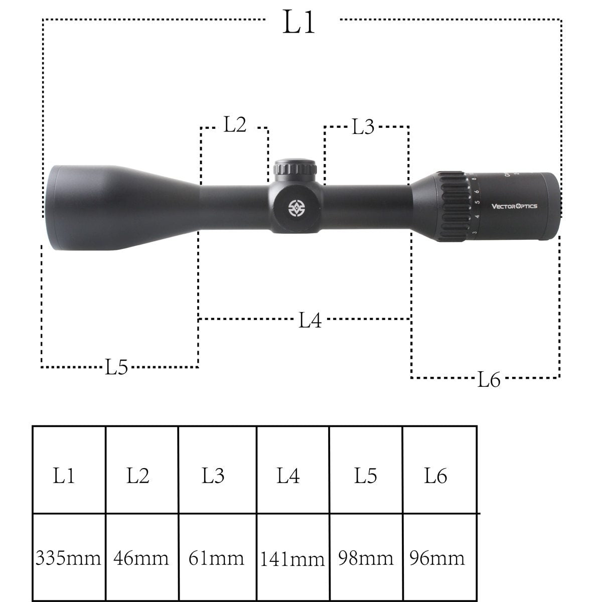 Optics Continental HD 2-12x50 Riflescope Clear View Hunting Rifle