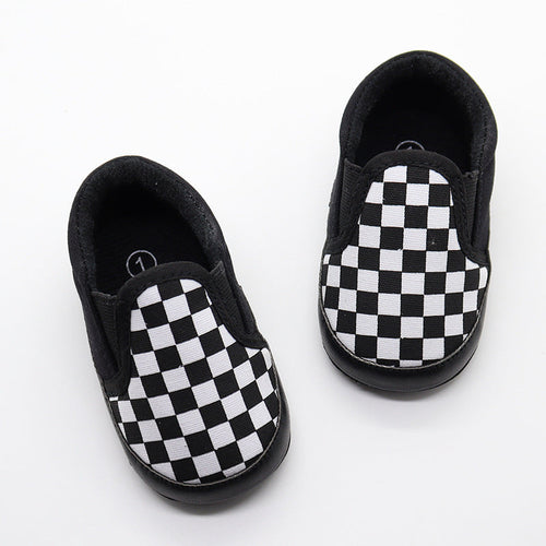 Baby Checker board Pattern Soft Toddler Canvas Shoes