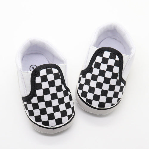 Baby Checker board Pattern Soft Toddler Canvas Shoes