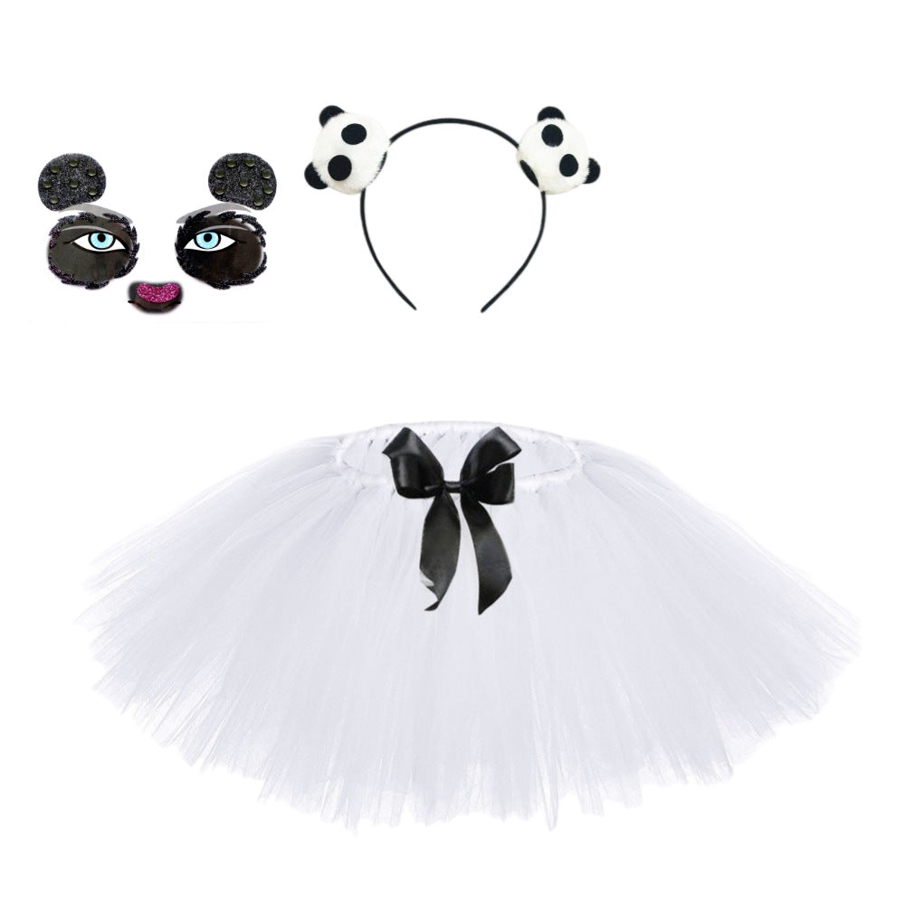 Children Girls’ Halloween Costume Set: Cosplay Tulle Skirt with
