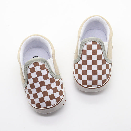 Baby Checker board Pattern Soft Toddler Canvas Shoes