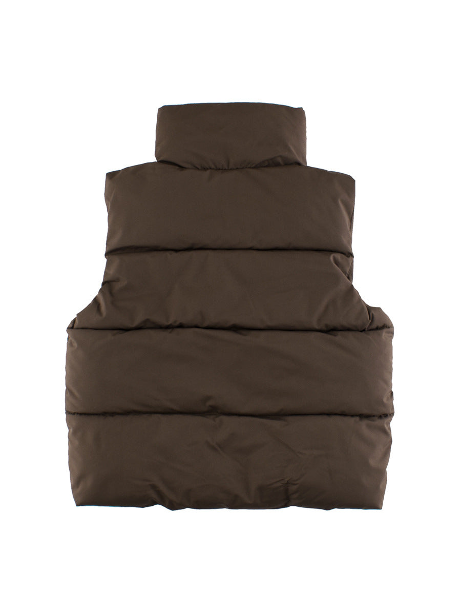 Style Kids Unisex Outerwear: Sleeveless Single Breasted Coat for