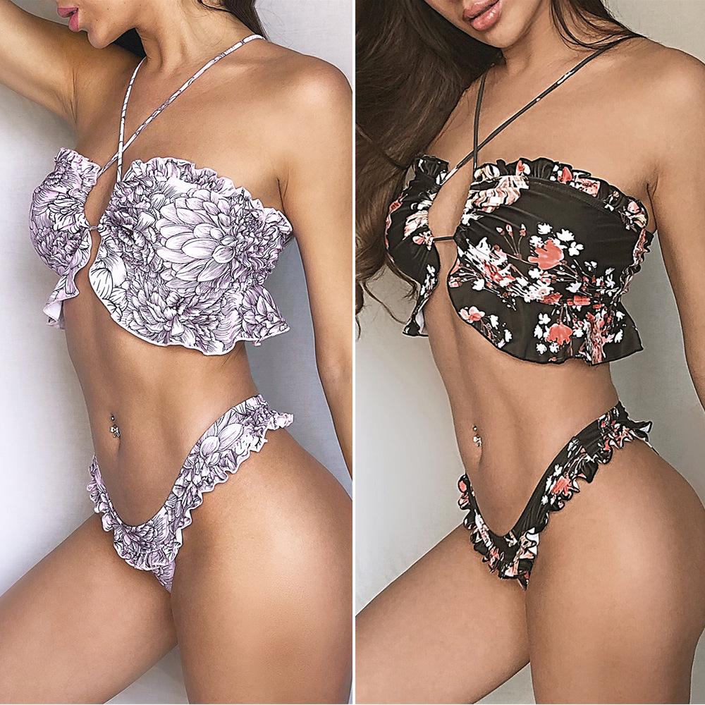 Bikinis 2020 Mujer Talla Grande Thong Bikini Set Sexy Push Up Bra